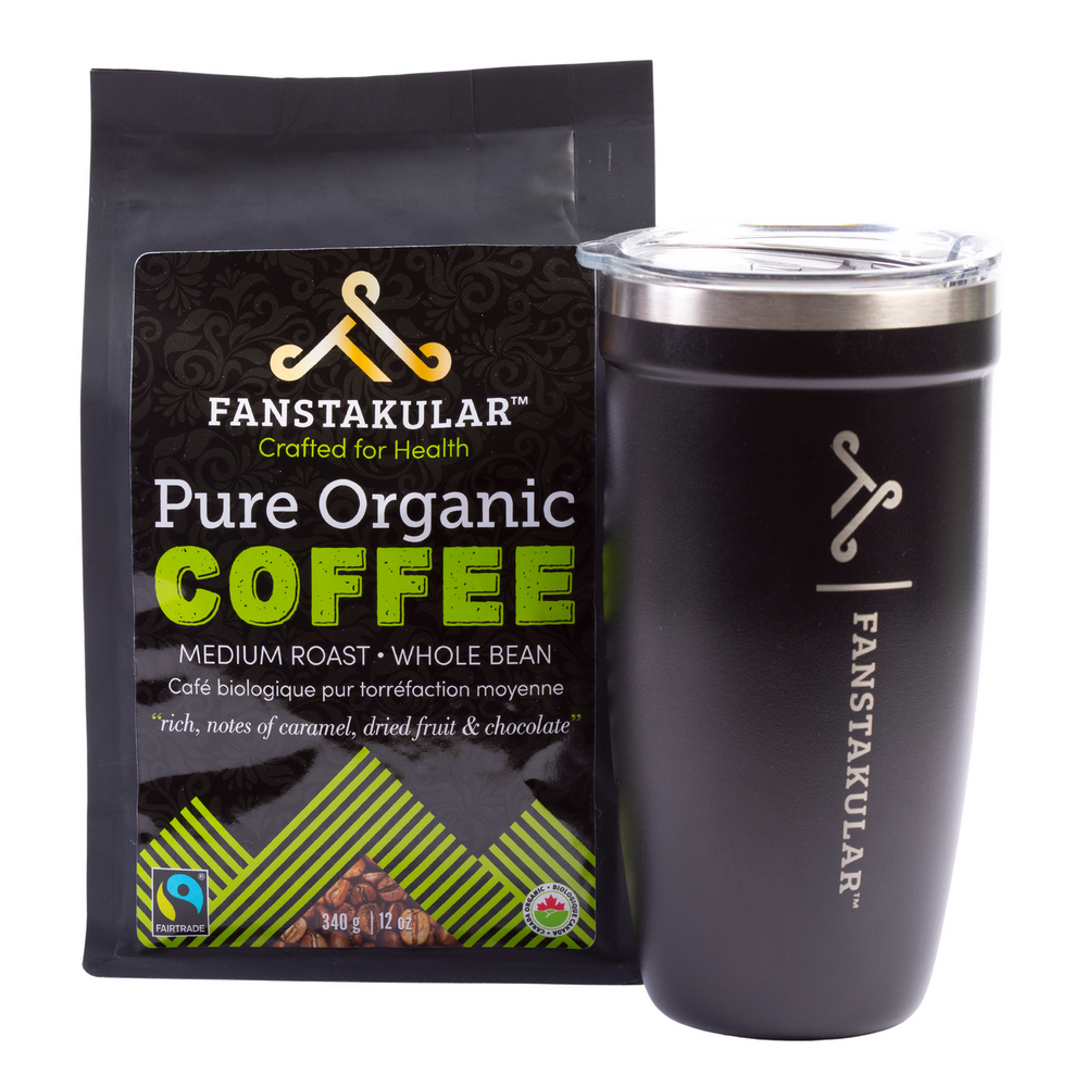 Bundle 12 oz Bag of Coffee + Tumbler - Fanstakular Health Inc.