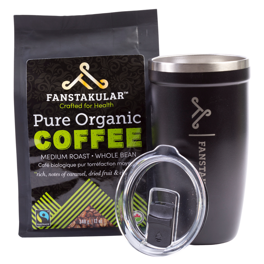 Bundle 12 oz Bag of Coffee + Tumbler - Fanstakular Health Inc.