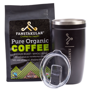 
                  
                    Load image into Gallery viewer, Bundle 12 oz Bag of Coffee + Tumbler - Fanstakular Health Inc.
                  
                
