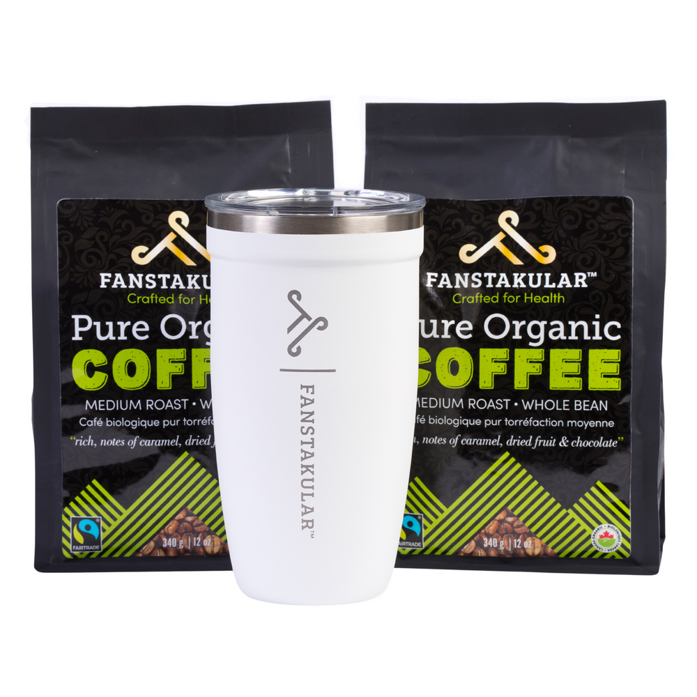 Bundle Two 12 oz Bags of Coffee + Tumbler - Fanstakular Health Inc.