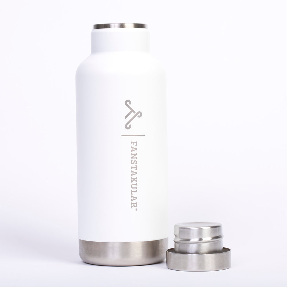 20 oz Water Bottle (White) - Fanstakular Health Inc.