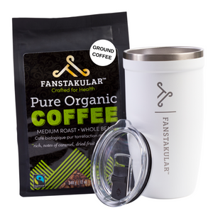 
                  
                    Load image into Gallery viewer, Bundle 12 oz Bag of Coffee + Tumbler - Fanstakular Health Inc.
                  
                