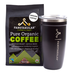 
                  
                    Load image into Gallery viewer, Bundle 12 oz Bag of Coffee + Tumbler - Fanstakular Health Inc.
                  
                